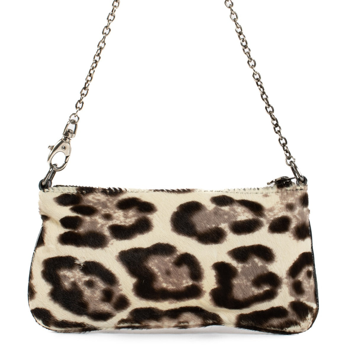 Mini sac à chaîne Jimmy Choo en poil de poney imprimé léopard