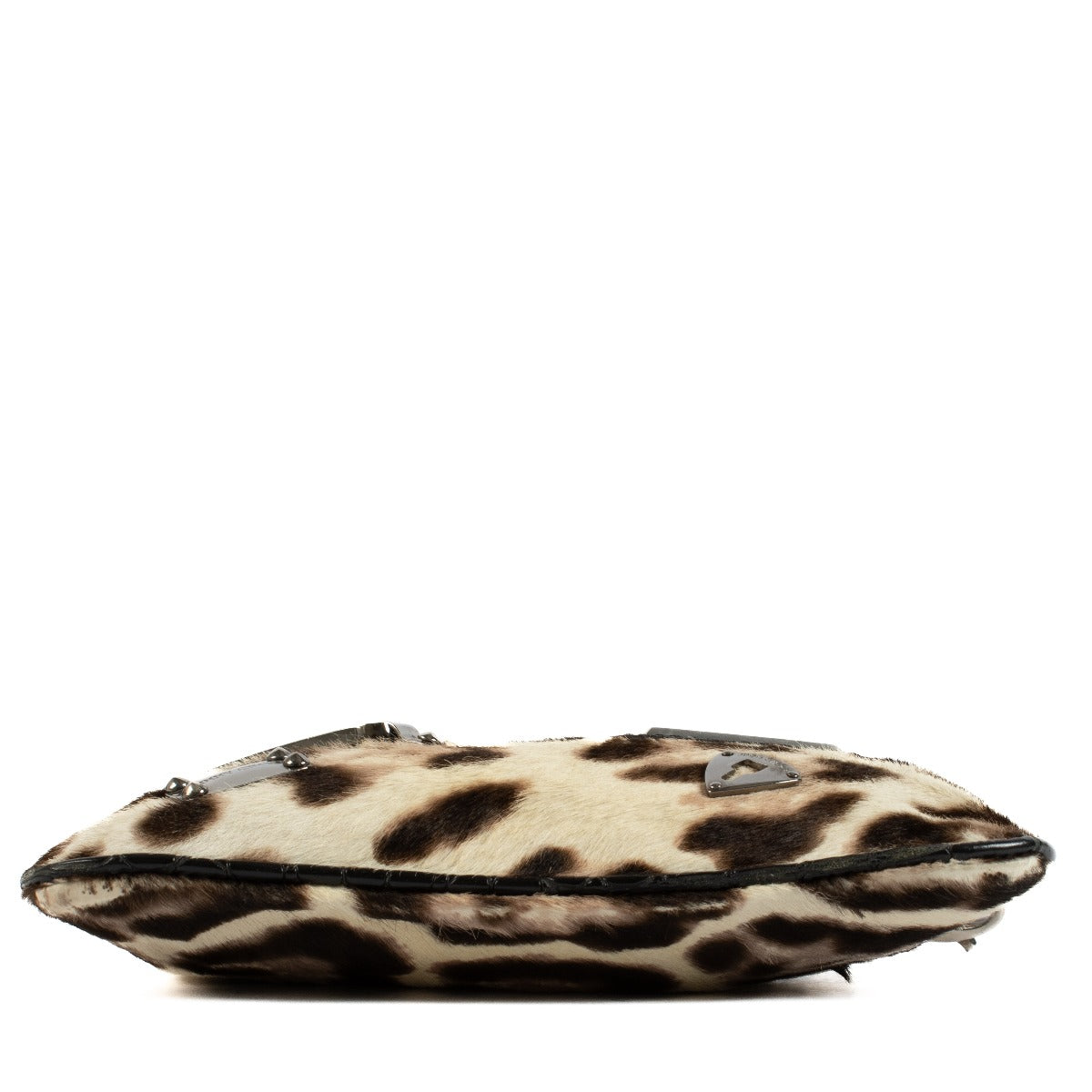 Mini sac à chaîne Jimmy Choo en poil de poney imprimé léopard