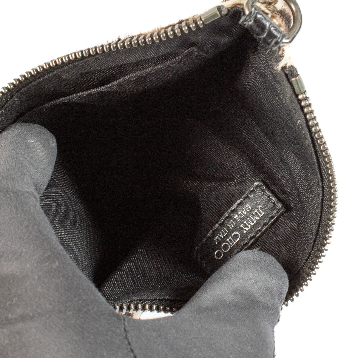 Mini sac à chaîne Jimmy Choo en poil de poney imprimé léopard