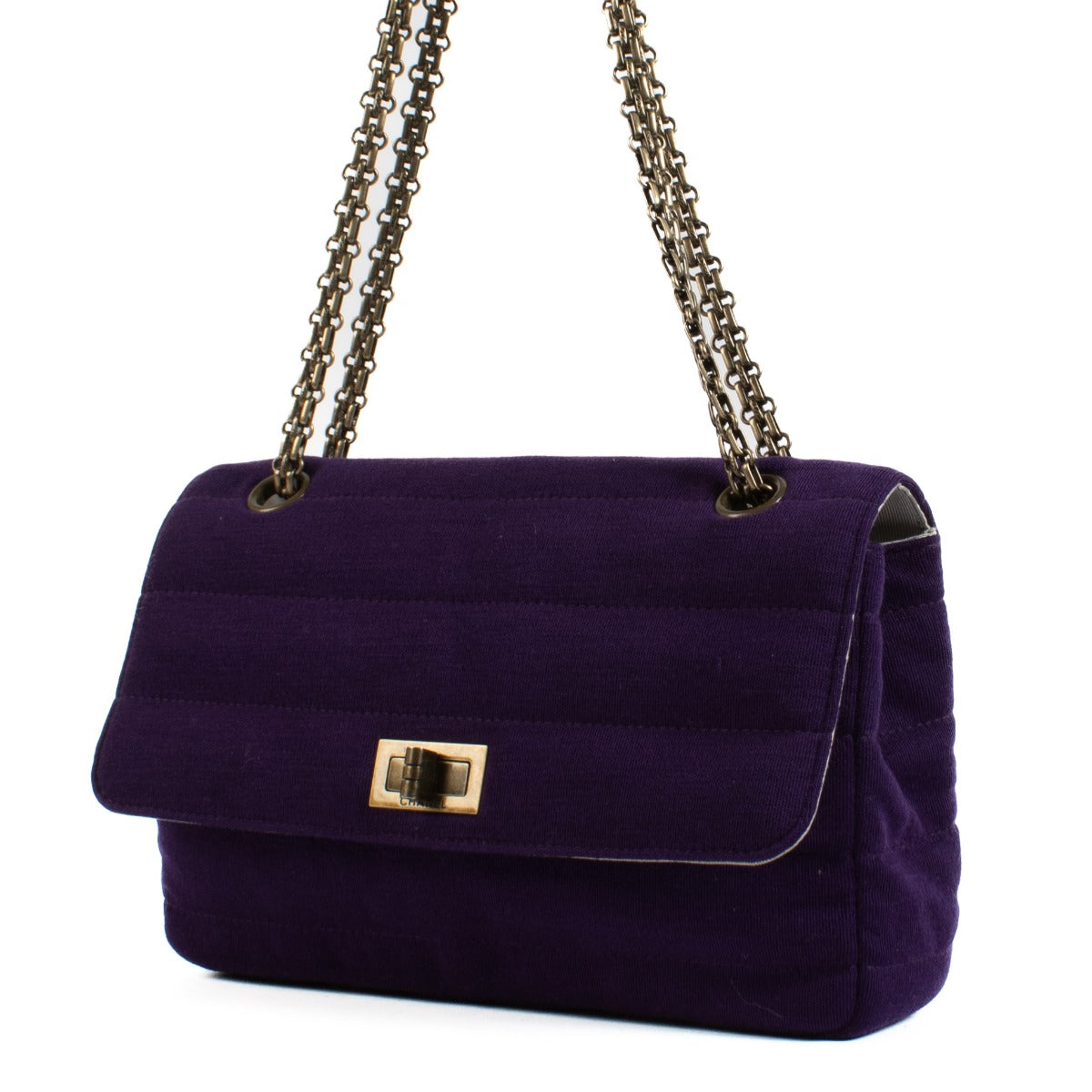Shop 100% authentic secondhand Chanel Purple Fabric 2.55 Classic Flap Bag on Labellov.com