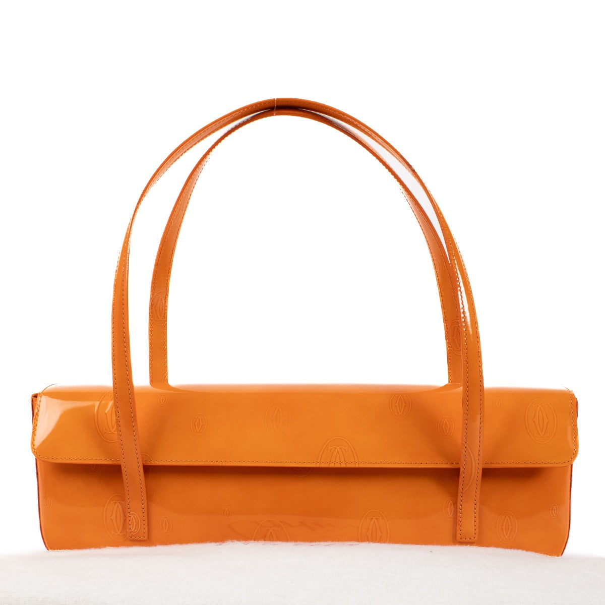 shop 100% authentic second hand Cartier Orange Happy Birthday Baguette Bag on Labellov.com