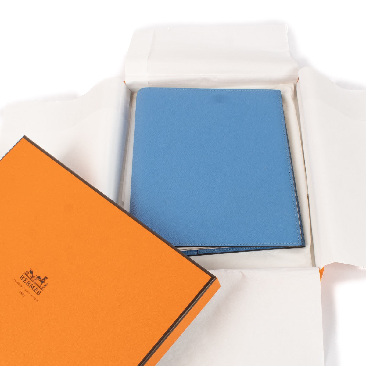 shop 100% authentic second hand Hermès Blue Notebook Cover on Labellov.com