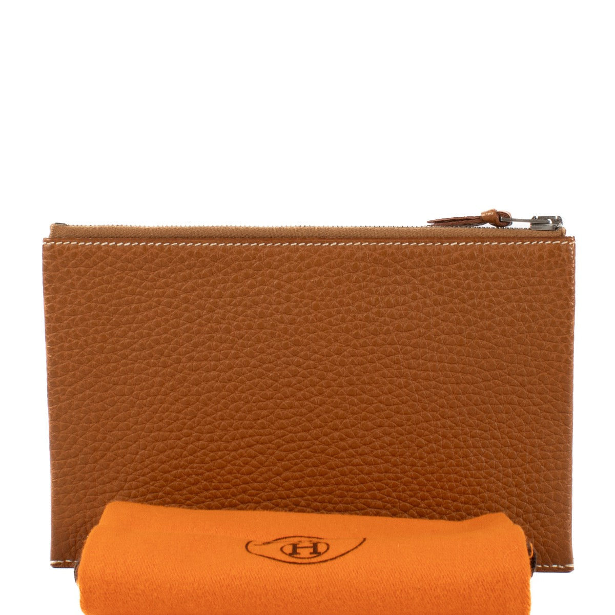 shop 100% authentic second hand Hermès Gold Togo Pouch on Labellov.com
