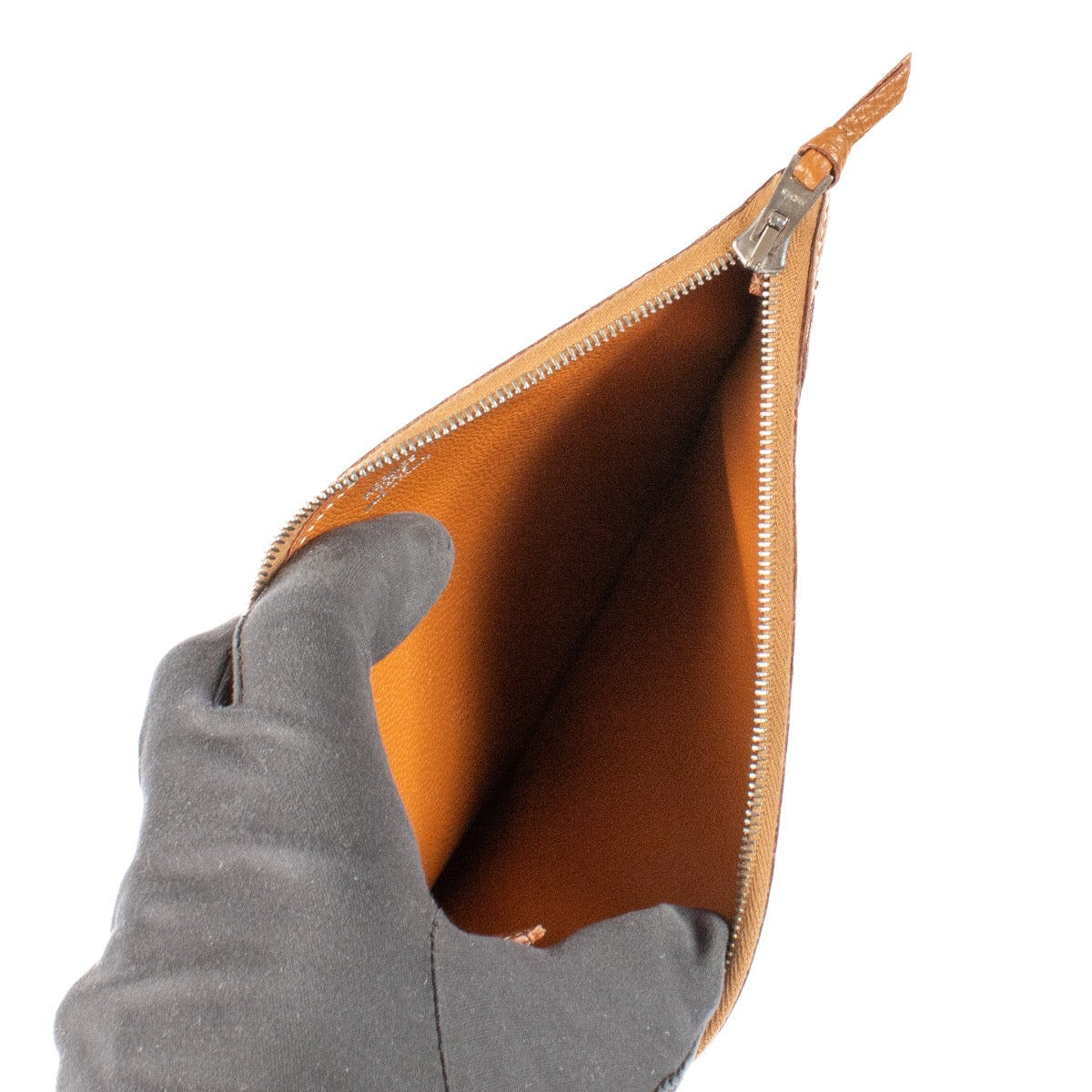 shop 100% authentic second hand Hermès Gold Togo Pouch on Labellov.com