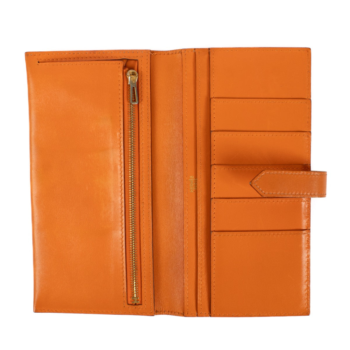 shop 100% authentic second hand Hermès Orange Bearn Classic Wallet on Labellov.com