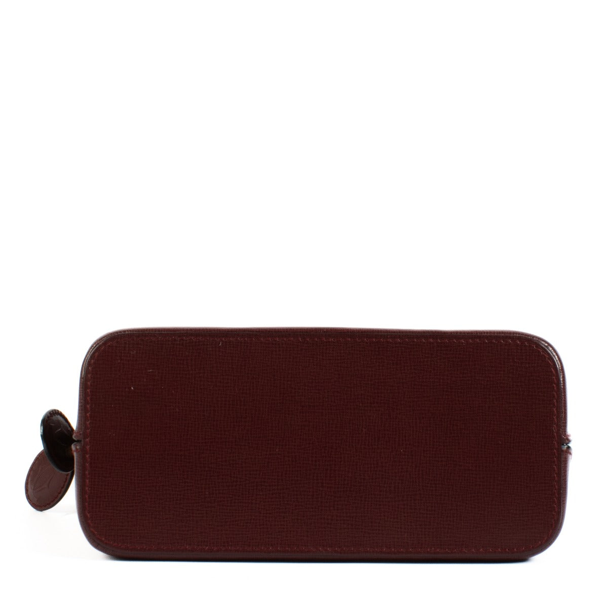 Shop safe online at Labellov in Antwerp, Brussels and Knokke this 100% authentic second hand Cartier Vintage Burgundy Mustline Rounder Tote Bag