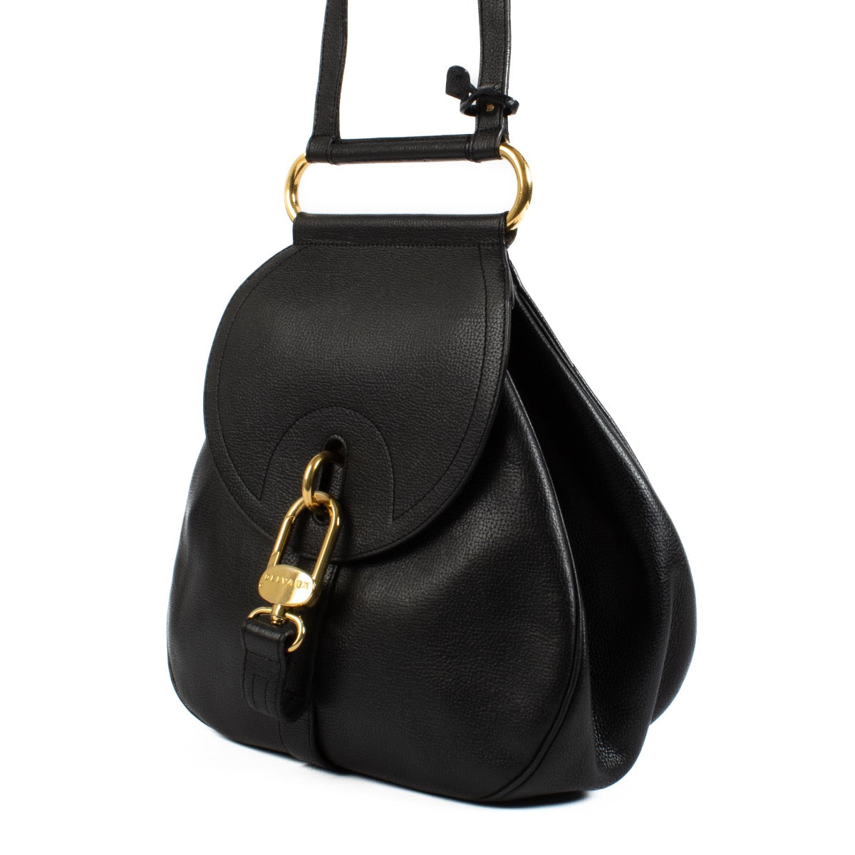 Shop safe online at Labellov in Antwerp, Brussels and Knokke this 100% authentic second hand Delvaux Black Cerceau GM Shoulder Bag