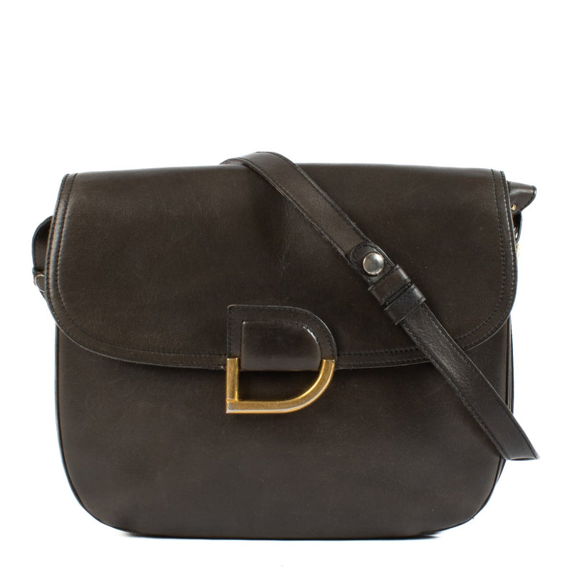 Shop safe online at Labellov in Antwerp, Brussels and Knokke this 100% authentic second hand Delvaux Brown D Crossbody Bag