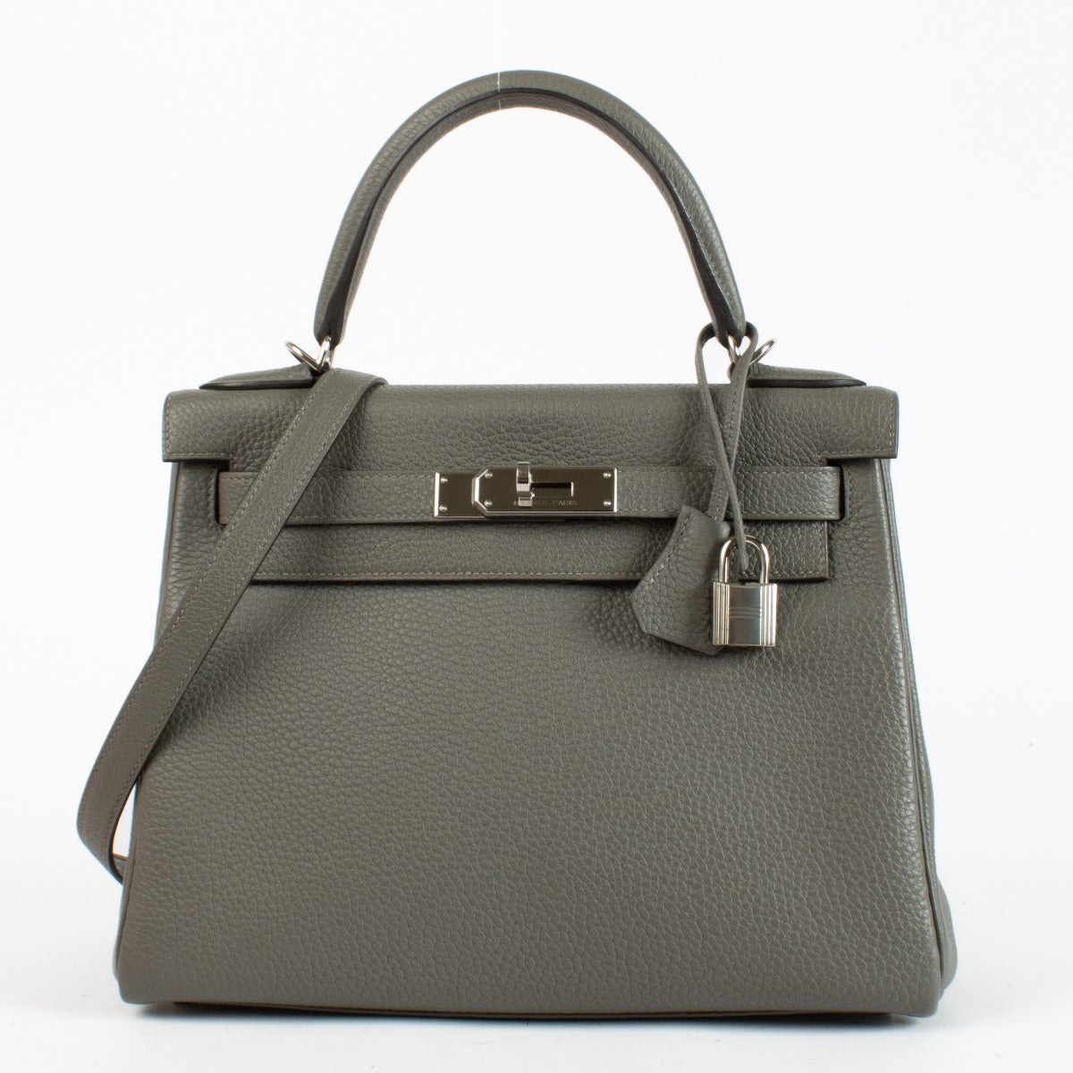 Hermès Kelly 28 Gris Meyer Togo PHW