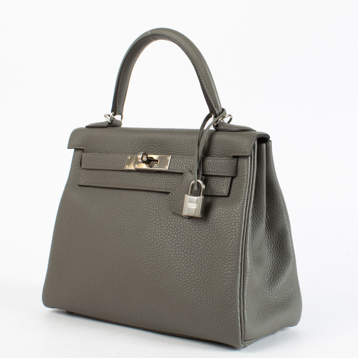 Hermès Kelly 28 Gris Meyer Togo PHW