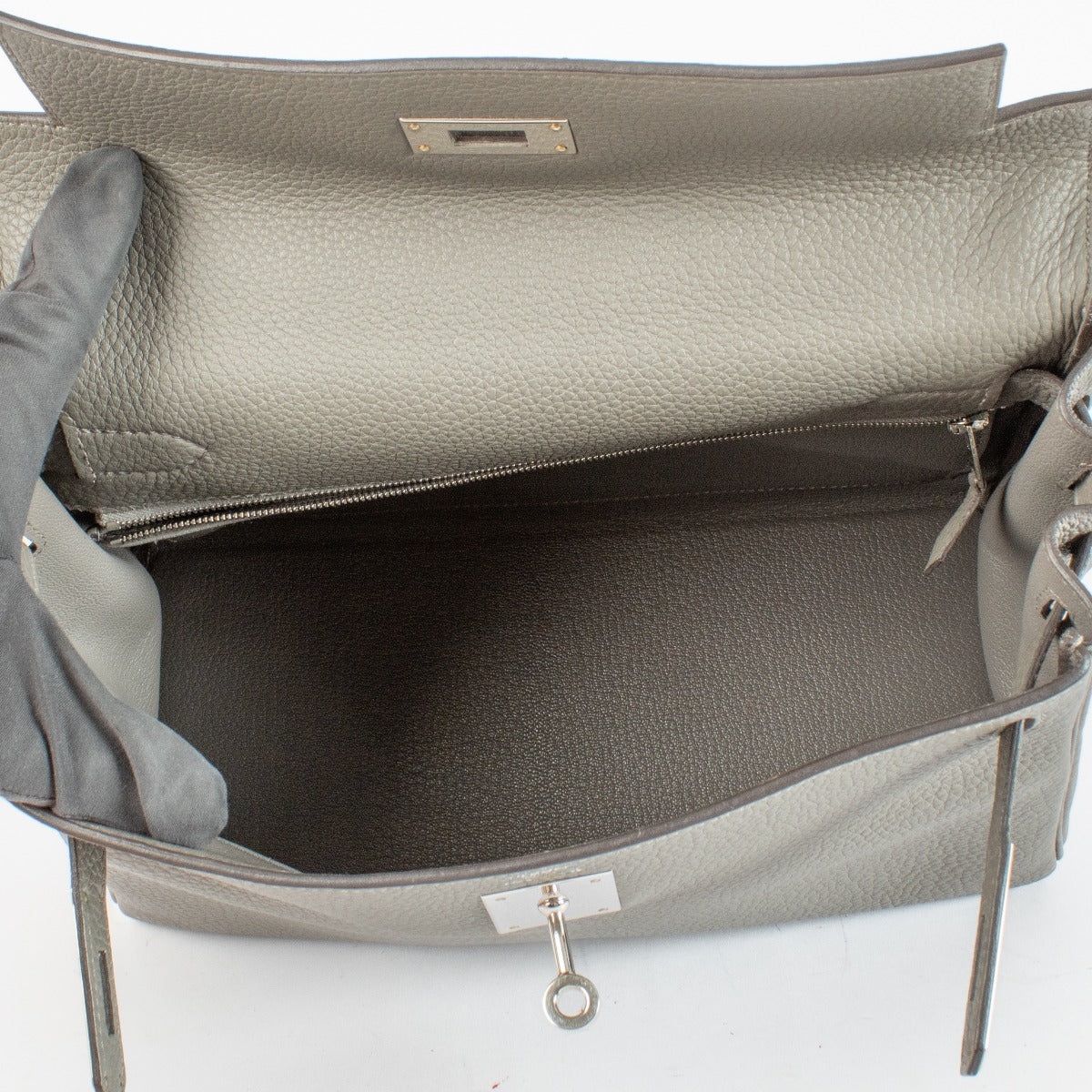 Hermès Kelly 28 Gris Meyer Togo PHW