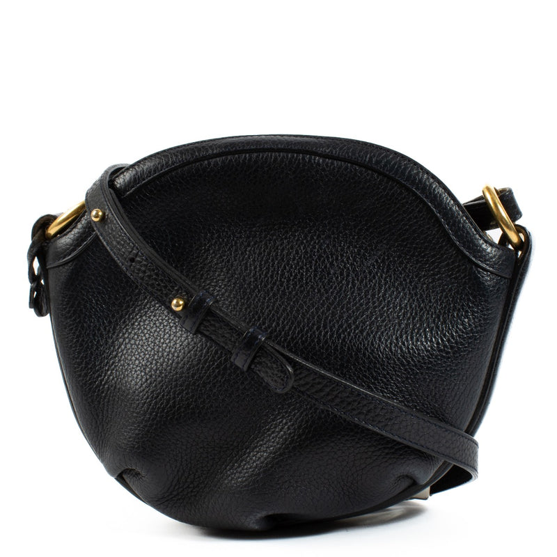 Shop 100% authentic second hand Delvaux Blue Round Crossbody Bag on Labellov.com