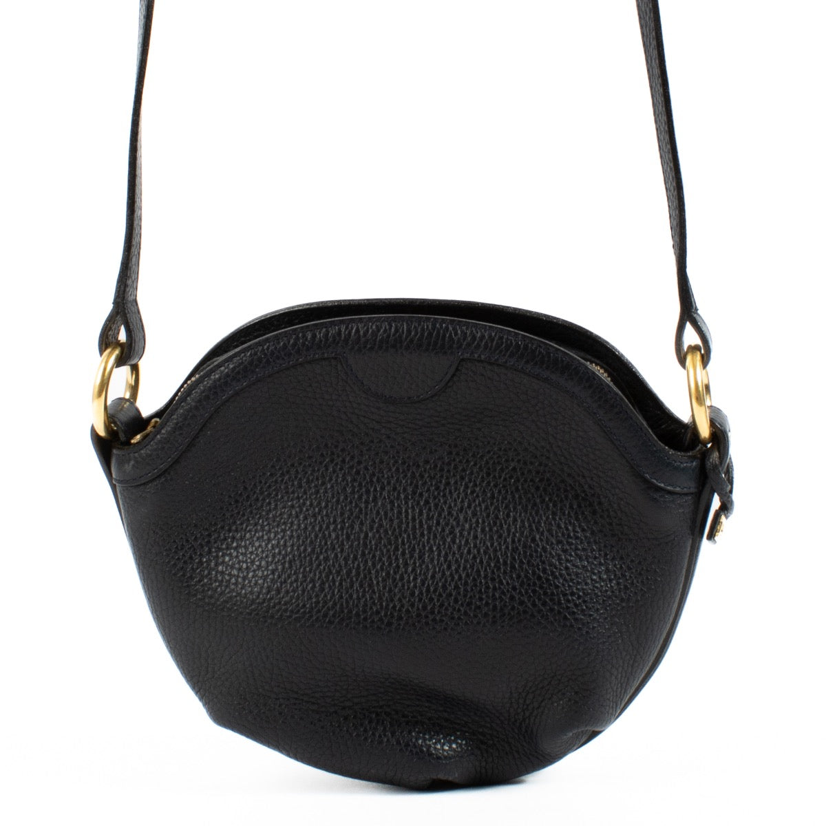 Shop 100% authentic second hand Delvaux Blue Round Crossbody Bag on Labellov.com