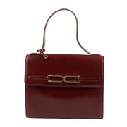 Shop 100% authentic Delvaux Burgundy Leather Double D Vintage Top Handle at Labellov.com.