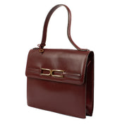 Shop 100% authentic Delvaux Burgundy Leather Double D Vintage Top Handle at Labellov.com.