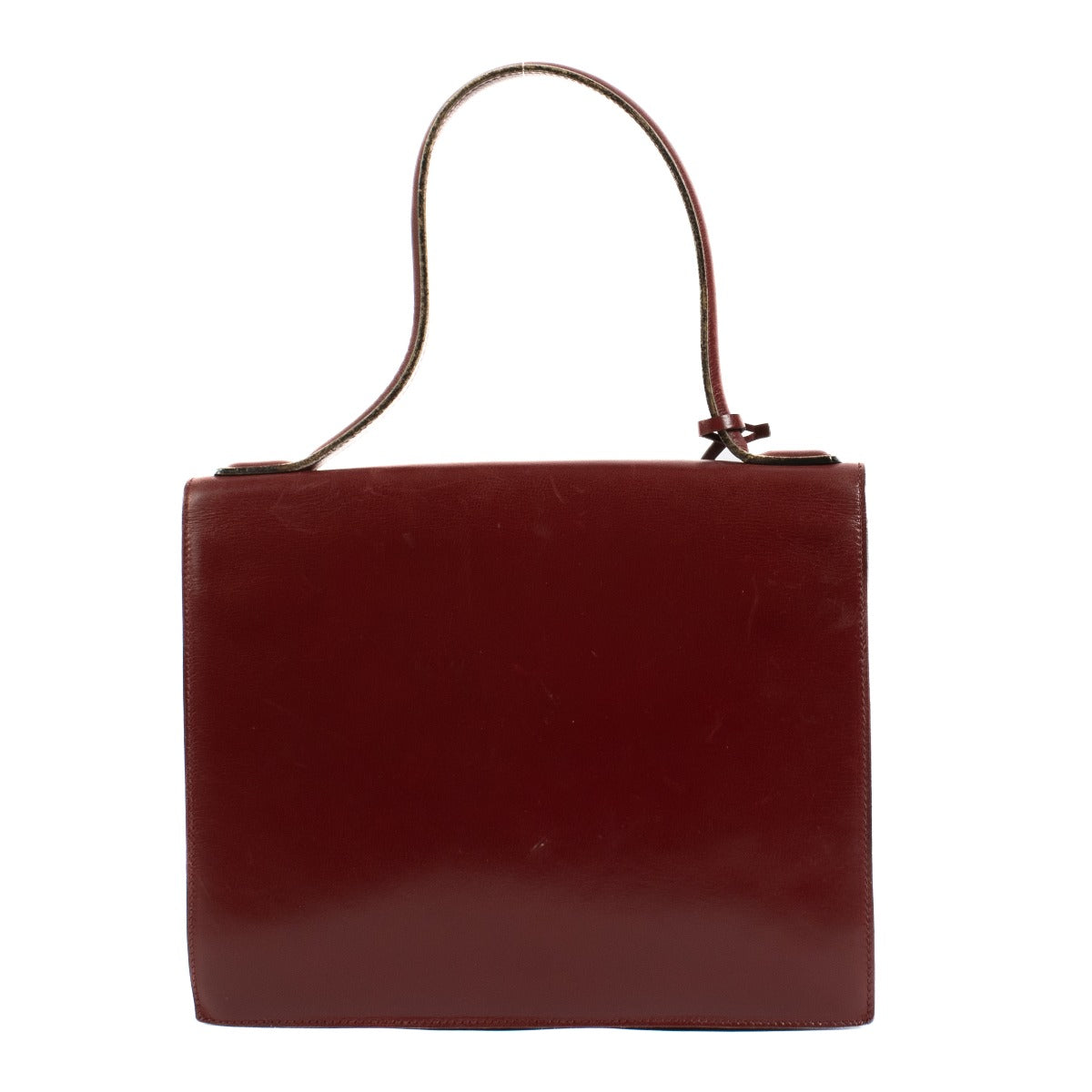 Shop 100% authentic Delvaux Burgundy Leather Double D Vintage Top Handle at Labellov.com.