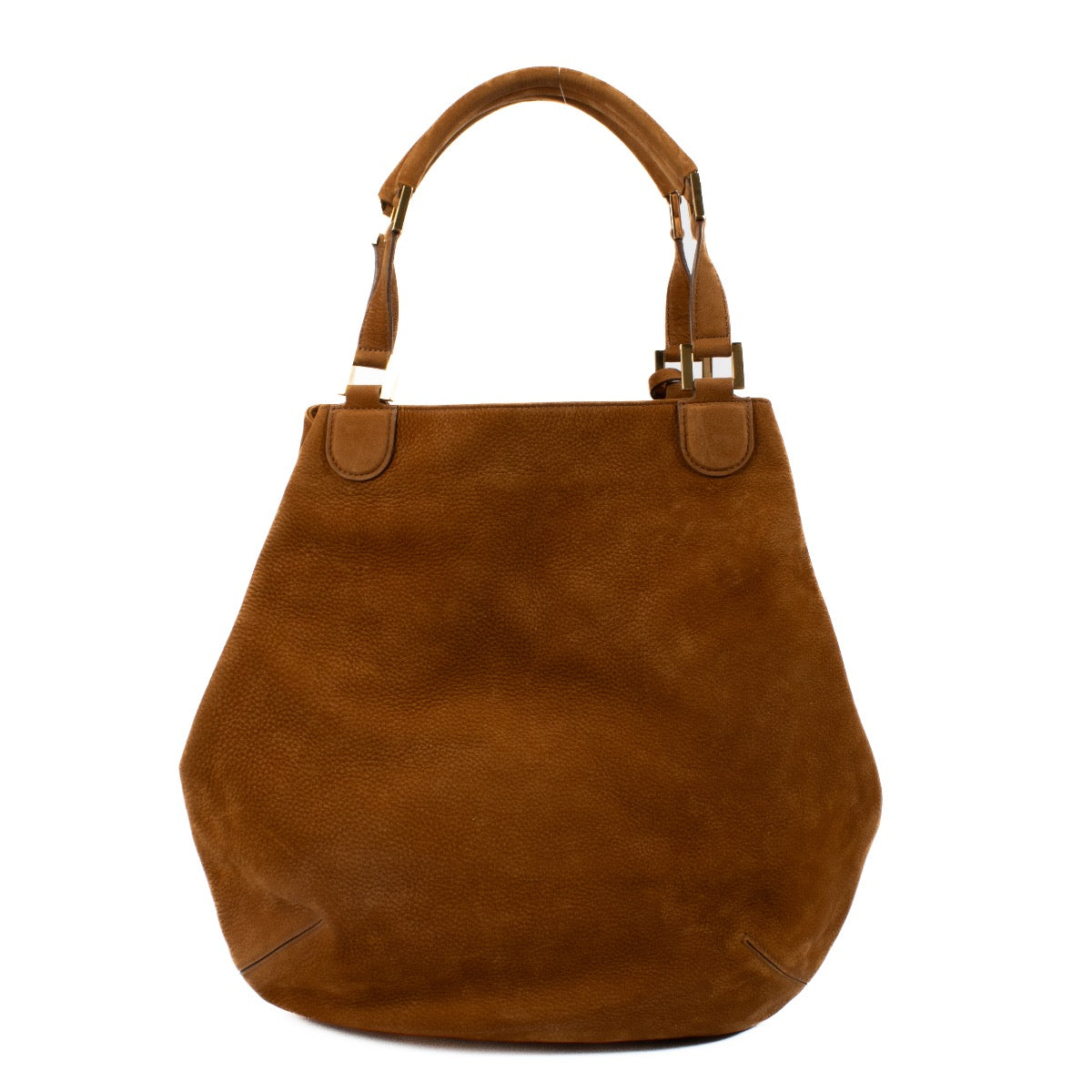 Authentic second hand Delvaux Cognac Nubuck Louise Cabas Bag on labellov.com