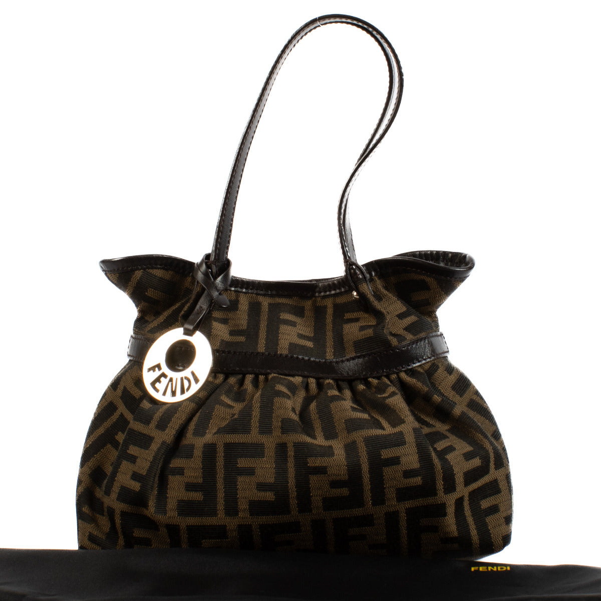 Find vintage gems such as this Fendi Zucca Tobacco Mini Top Handle Bag at Labellov.com.