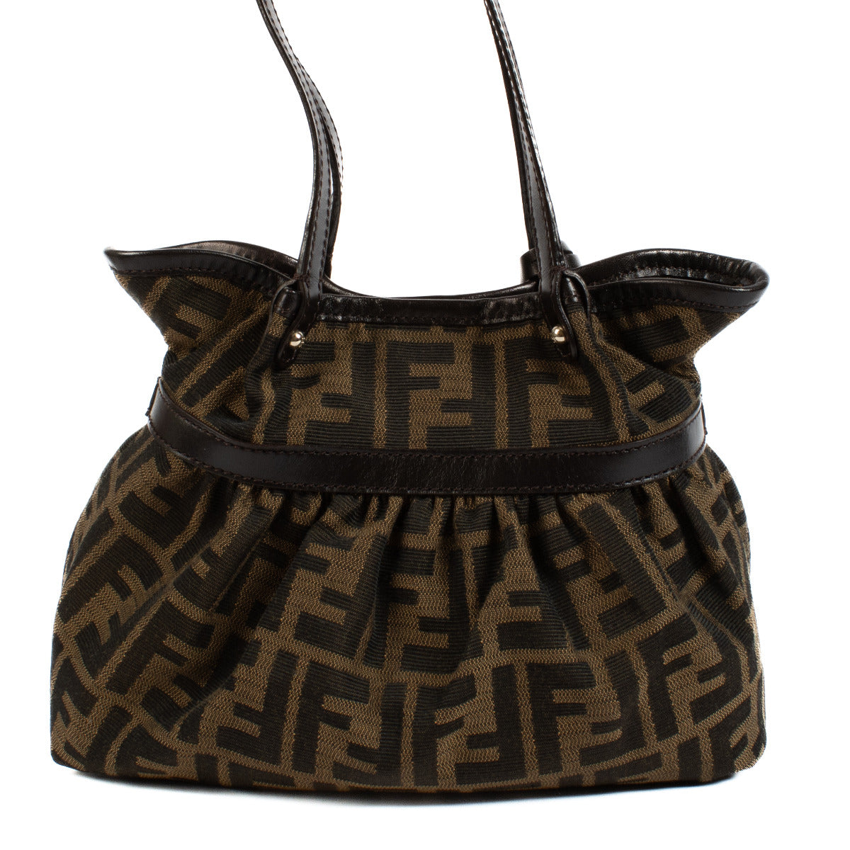 Fendi Zucca Tobacco Mini Top Handle Bag