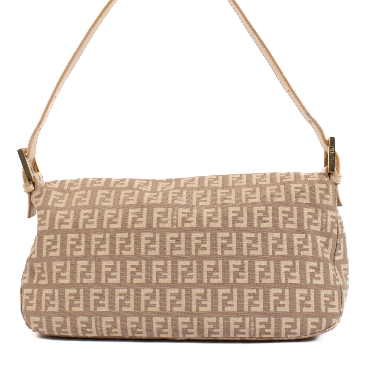Koop je een authentieke designer Fendi Monogram Dusky Pink Zucchino FF Baguette Bag? Doe dit dan bij Labellov in Antwerpen.