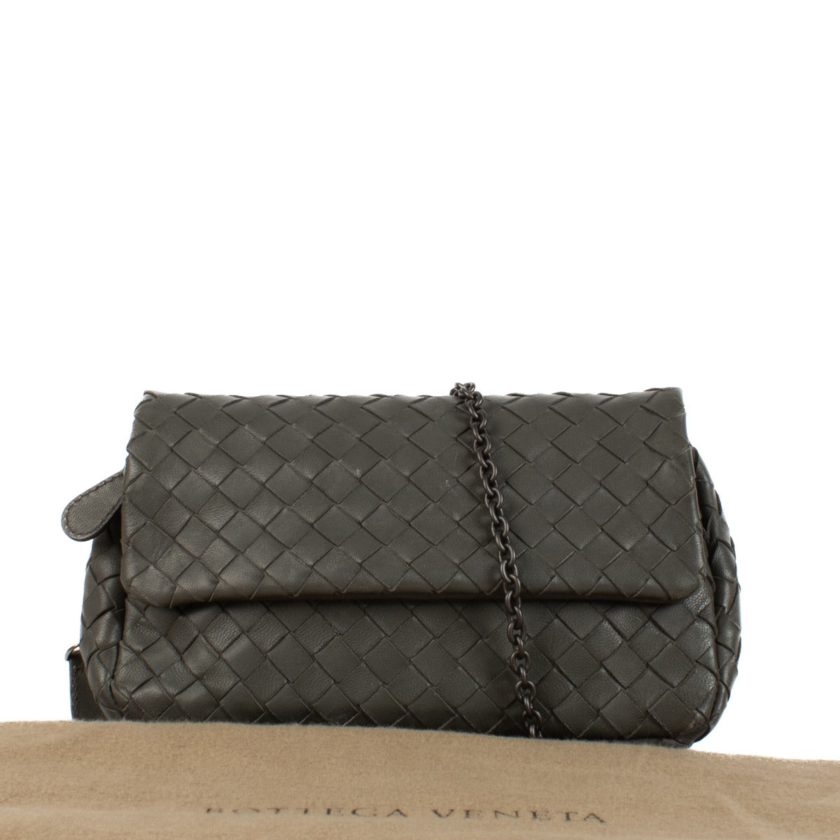 Bottega Veneta Taupe Mini Chain Bag