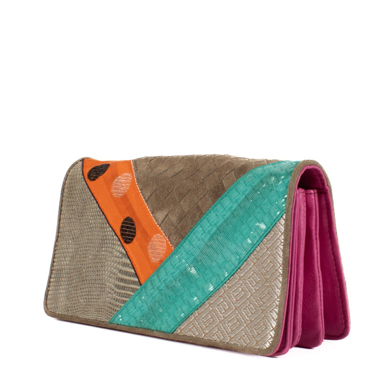 Bottega Veneta Fall 2004 Multicolor Patchwork Clutch