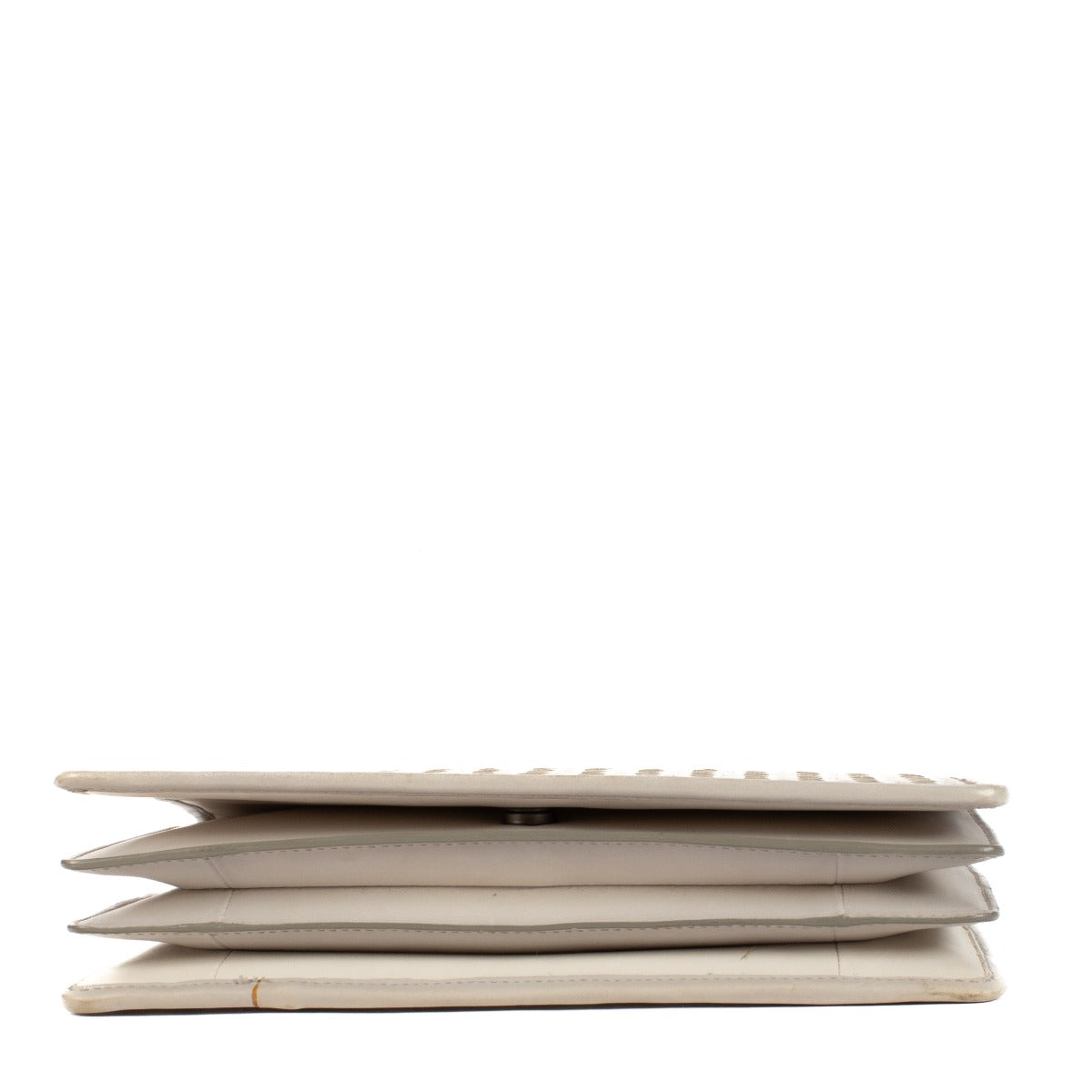 Bottega Veneta Witte Ombré Intrecciato Flap Clutch