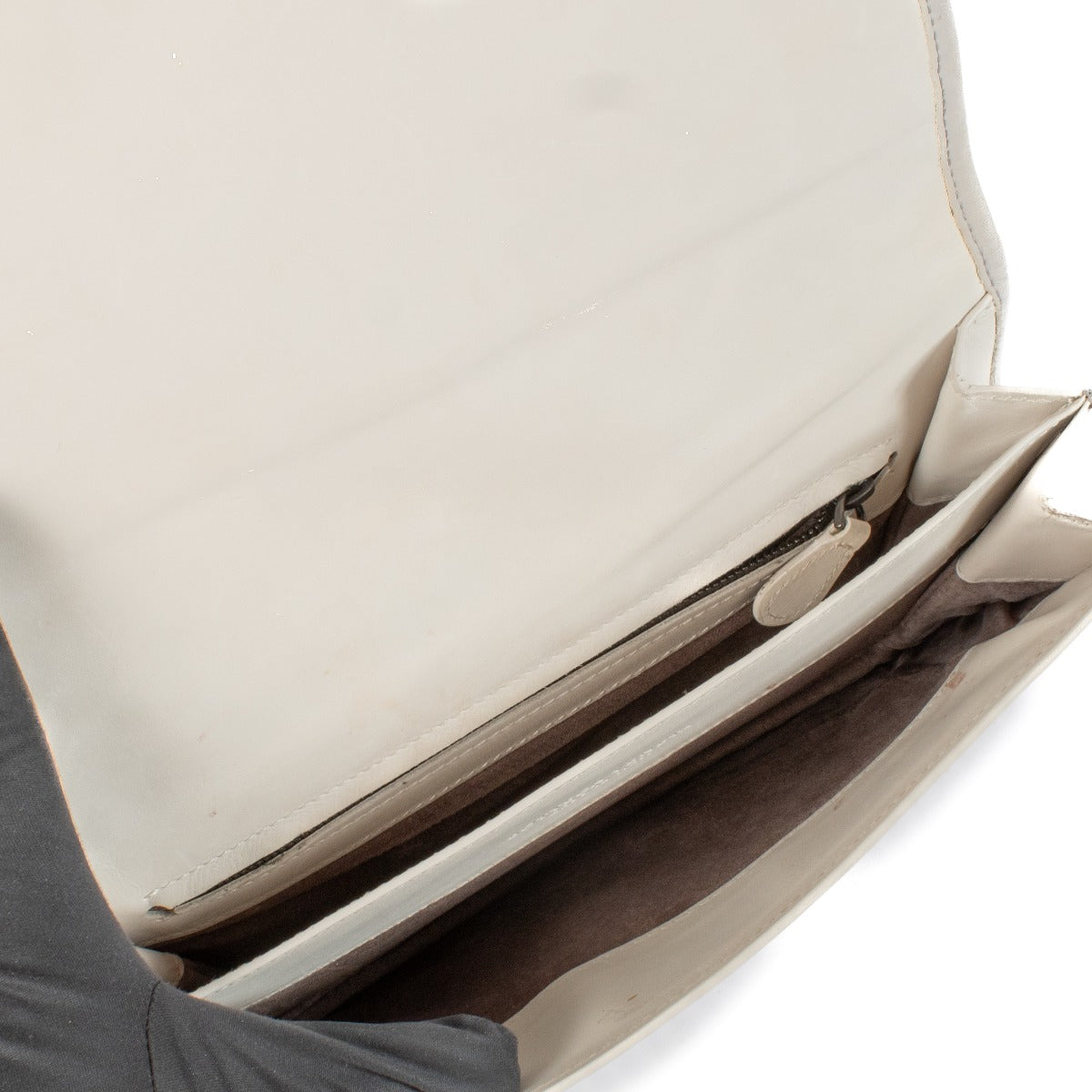 Bottega Veneta Witte Ombré Intrecciato Flap Clutch