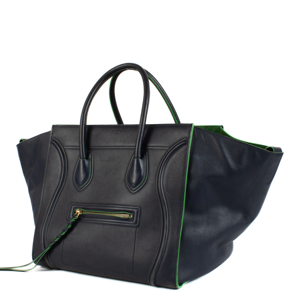Celine Navy Blauwe Medium Luggage Phantom Tote Tas