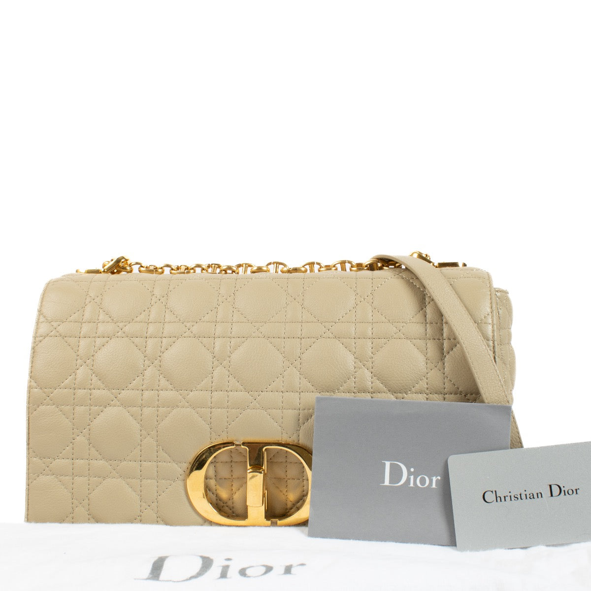 Christian Dior Beige Grote Caro Tas