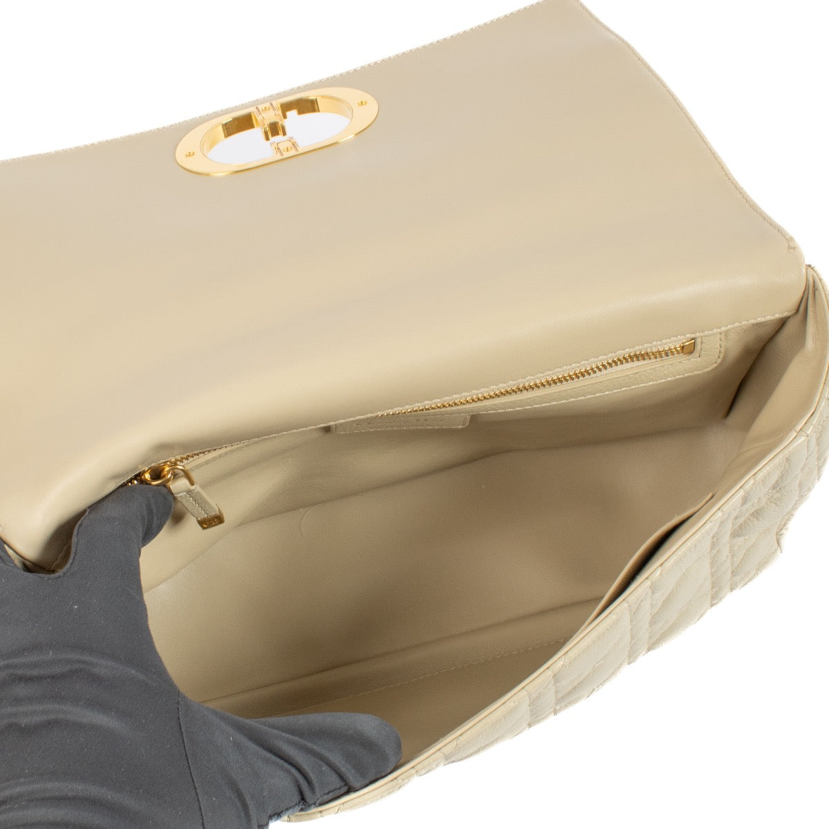 Christian Dior Beige Grote Caro Tas