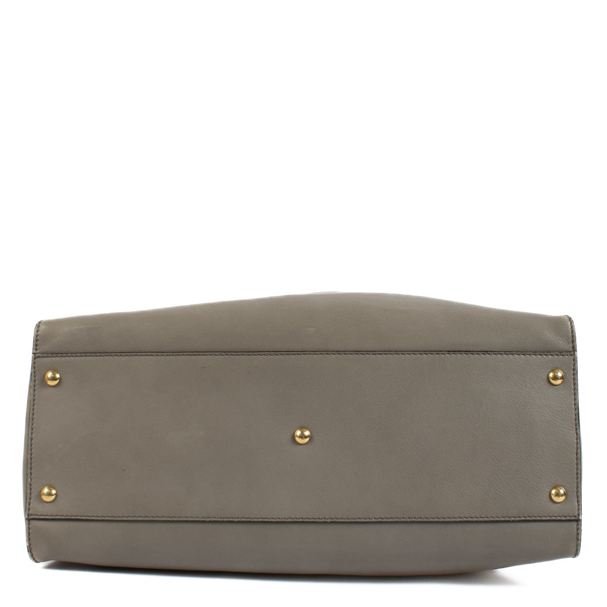 Fendi Grote Taupe Vitello Leren Peekaboo Tas