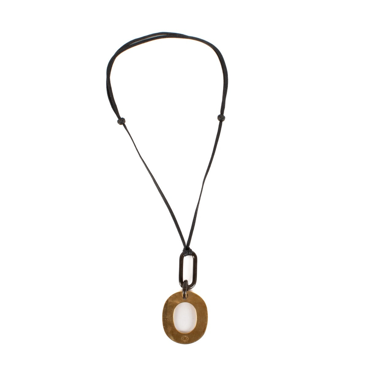 shop 100% authentic second hand Hermès Horn & Cord Mayance Pendant Necklace on Labellov.com