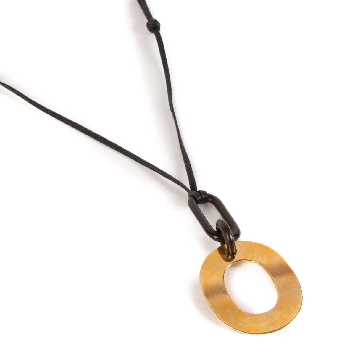 shop 100% authentic second hand Hermès Horn & Cord Mayance Pendant Necklace on Labellov.com