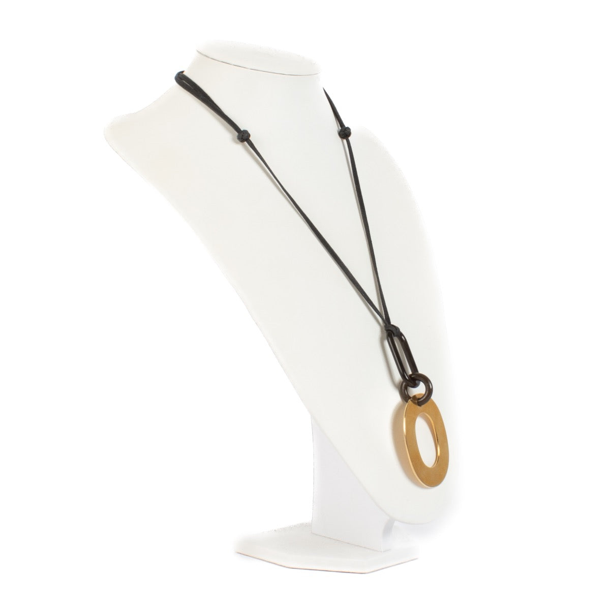 shop 100% authentic second hand Hermès Horn & Cord Mayance Pendant Necklace on Labellov.com