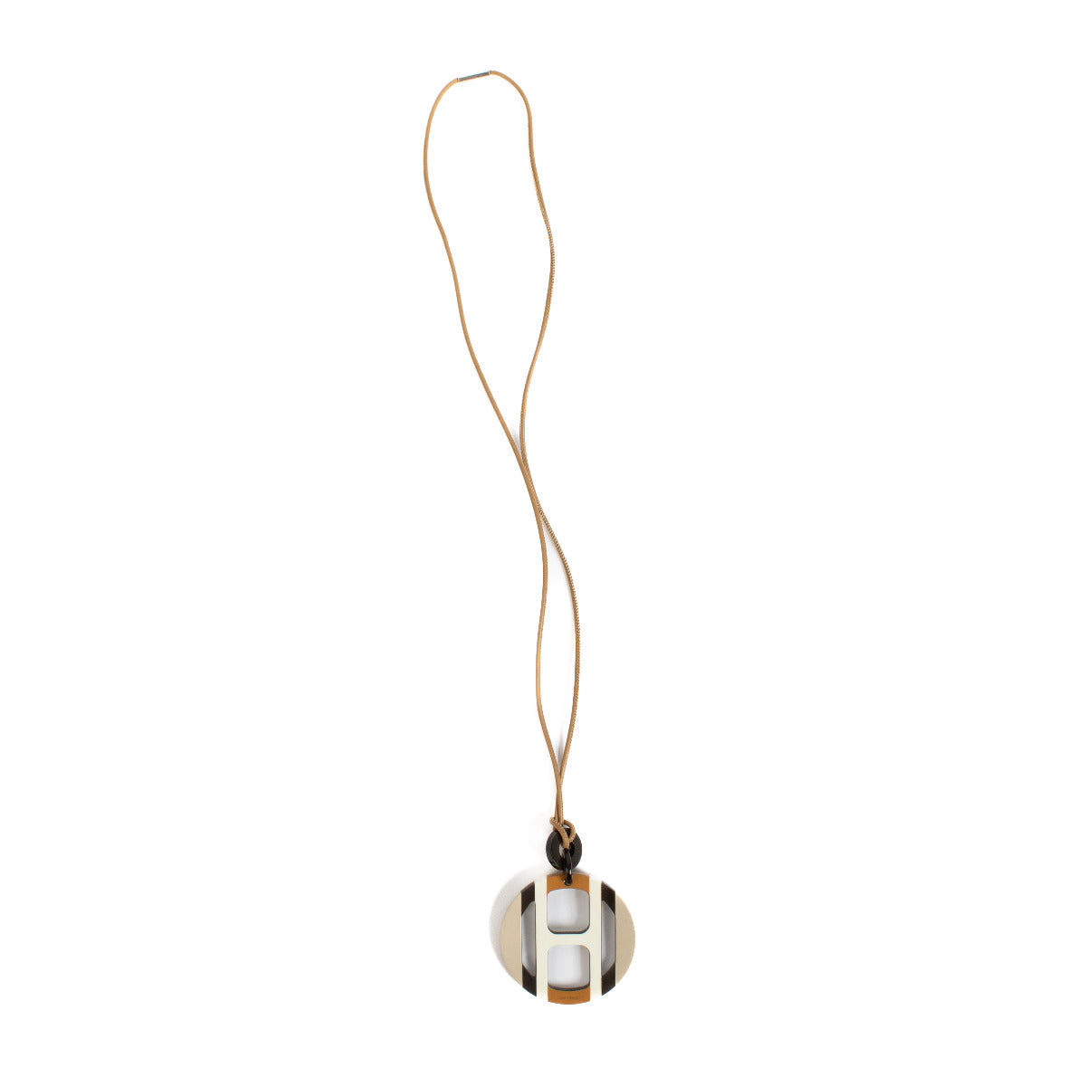 Hermès Buffalo Horn Lacquer H Equipe Necklace