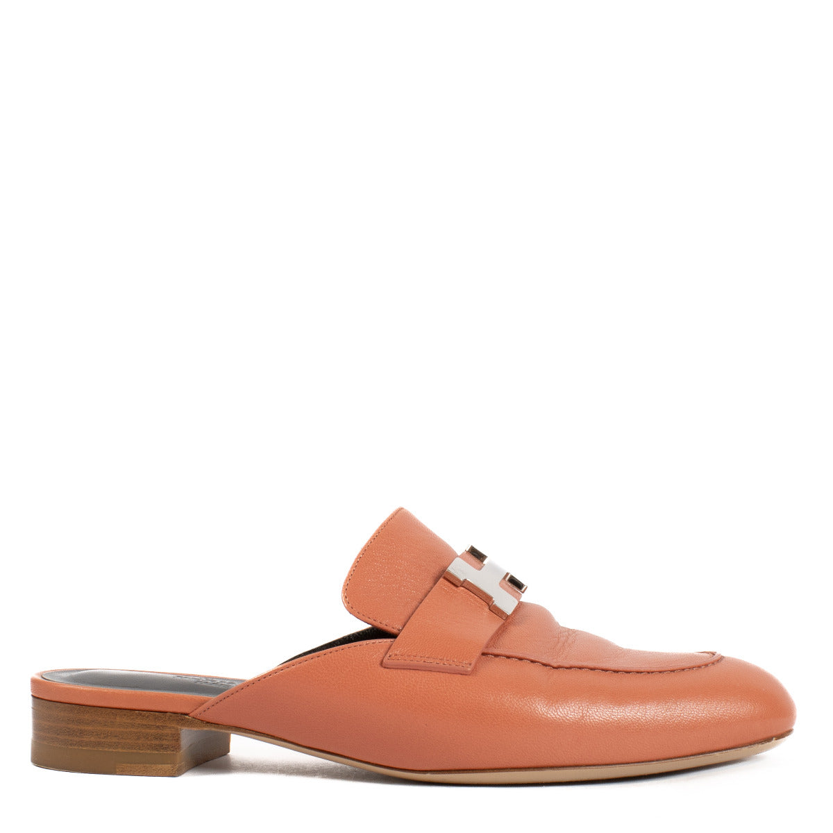 Hermès Salmon Pink Trocadero Mules - size 36