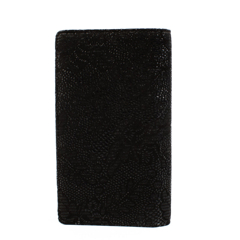 Chanel Long Black Fabric Flap Wallet