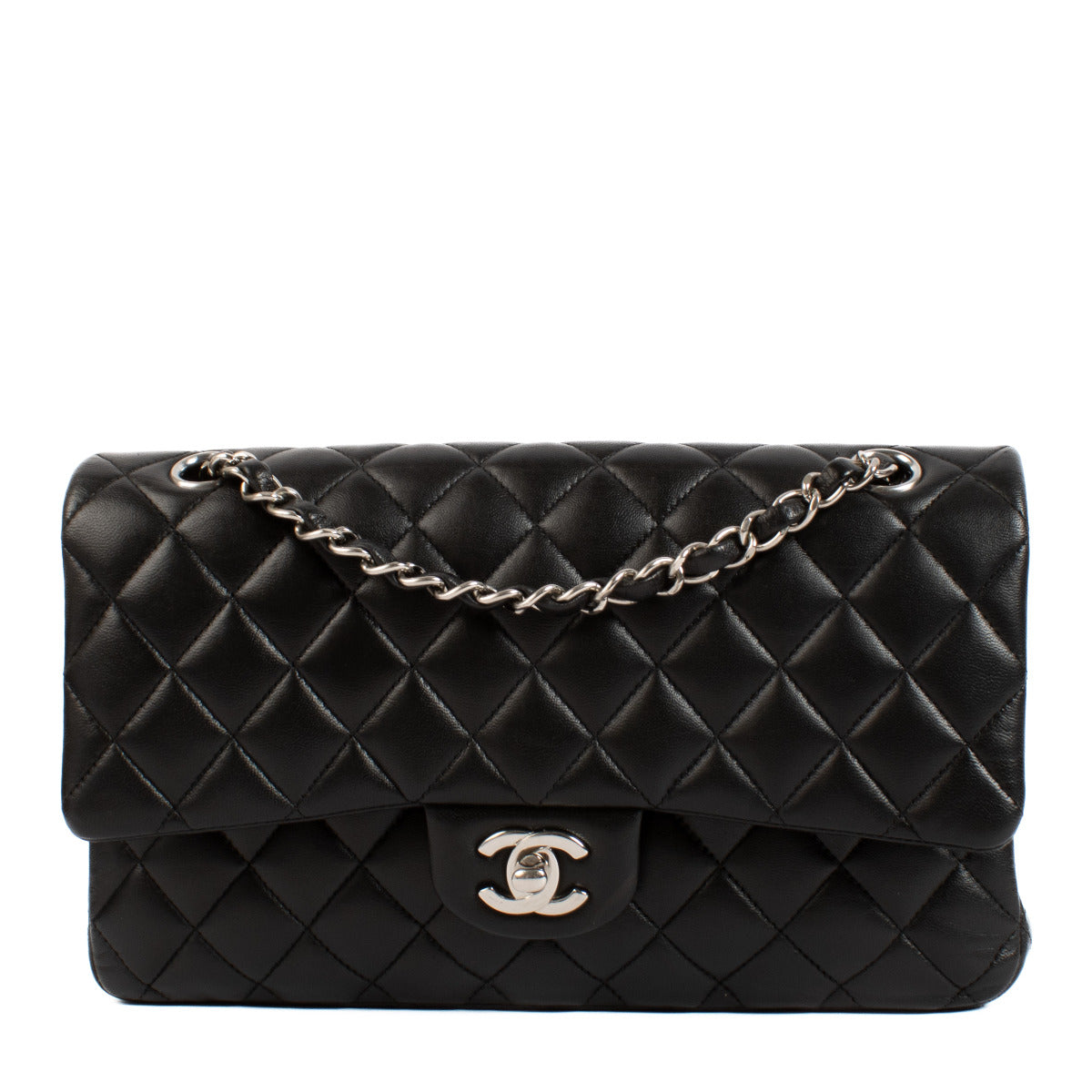 Chanel Black Medium Classic 11.12 Bag PHW aan de beste prijs bij Labellov
