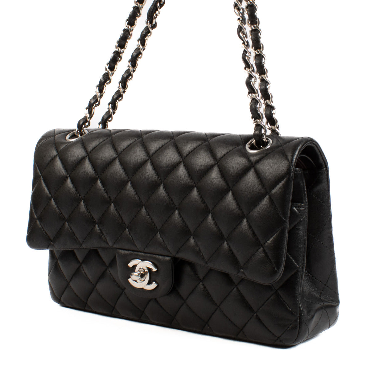 Chanel Black Medium Classic Flap 11.12 Bag