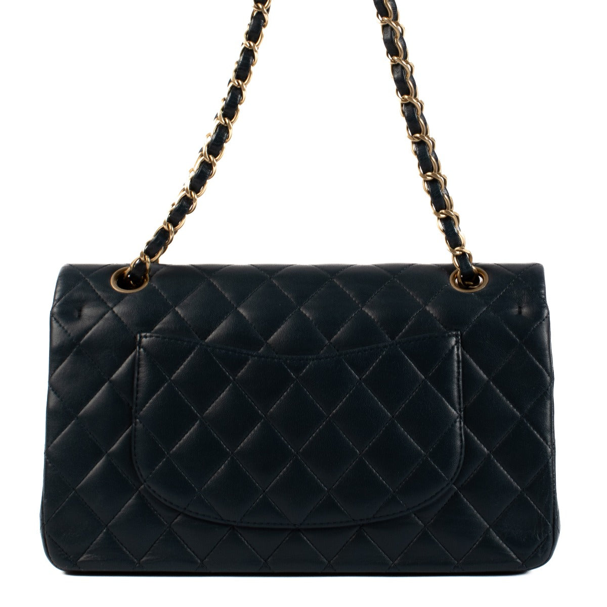 Chanel Navy Blue Lambskin 11.12 Medium Classic Flap Bag