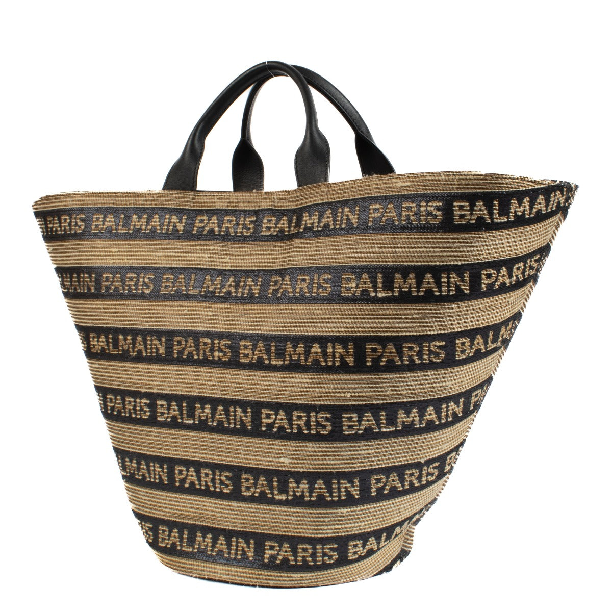 shop 100% authentic second hand Balmain Beige/Black Raffia Tote Bag on Labellov.com