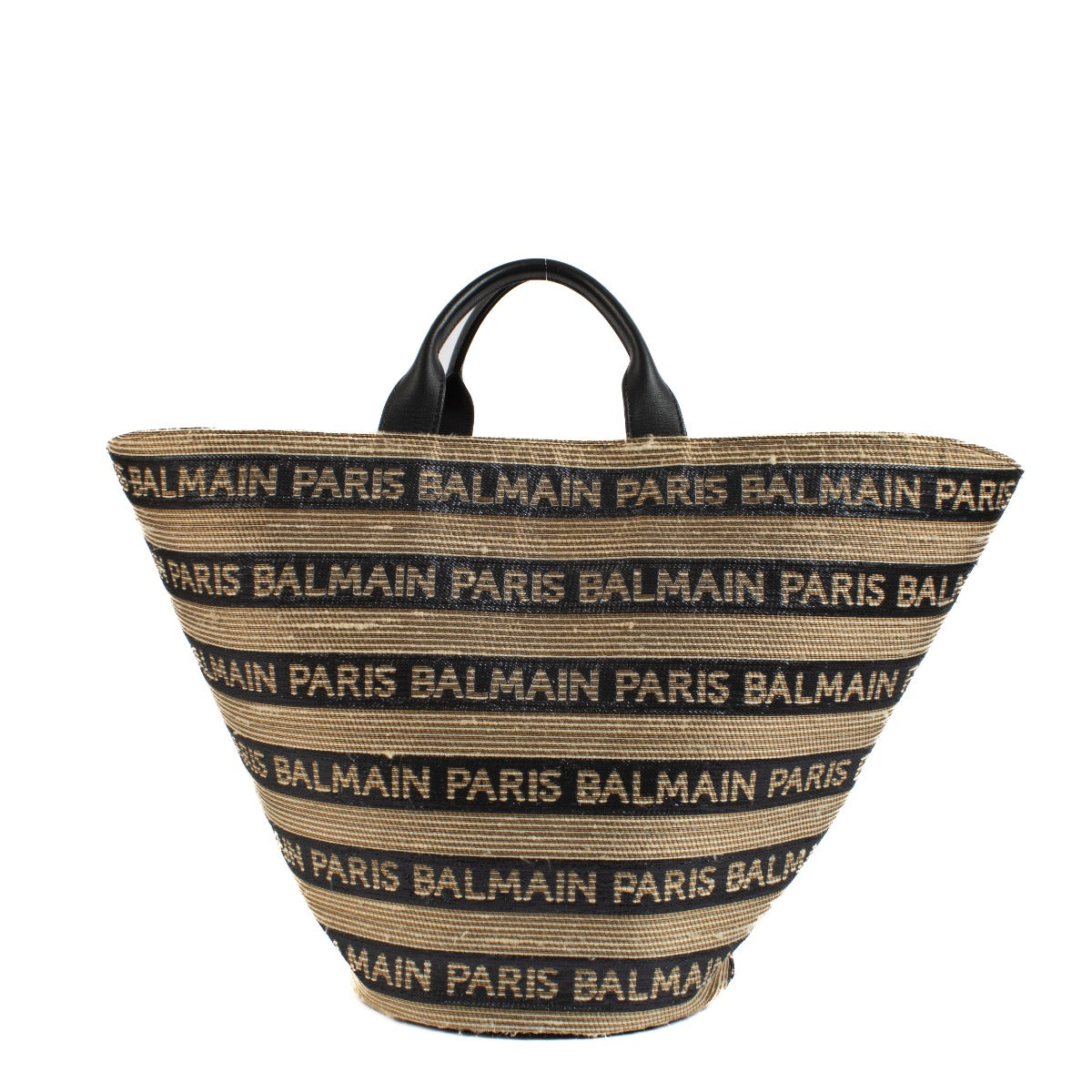 shop 100% authentic second hand Balmain Beige/Black Raffia Tote Bag on Labellov.com