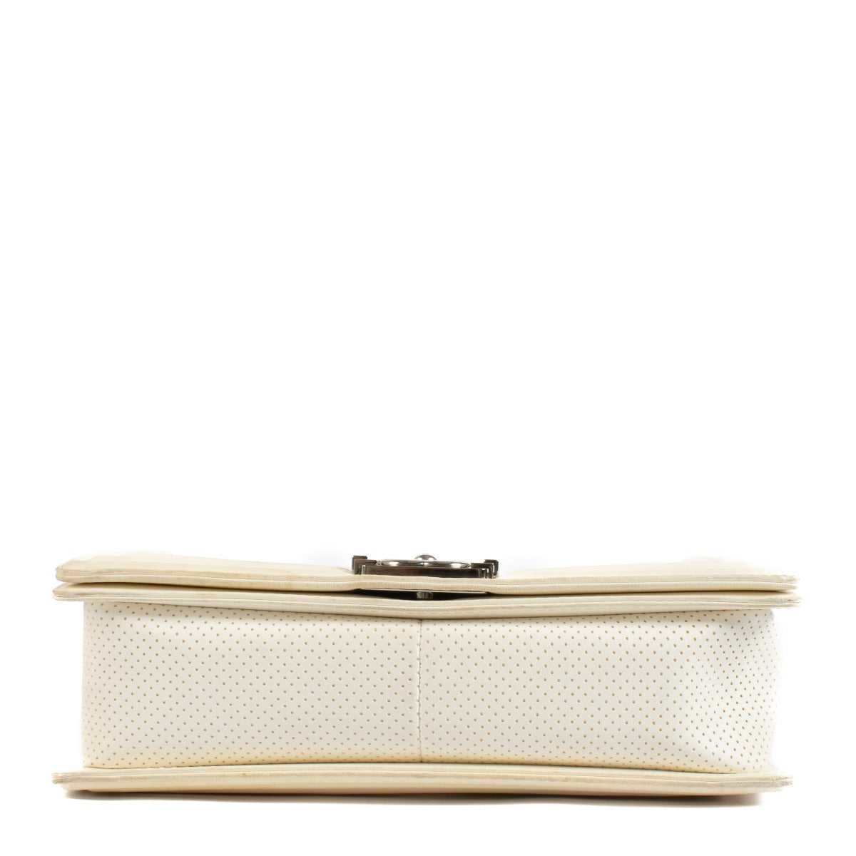 Shop 100% authentic secondhand Chanel White Perforated Large Boy Bag on labellov.com