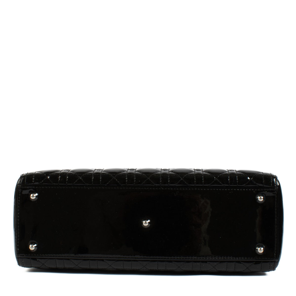Shop safe online at Labellov in Antwerp, Brussels and Knokke this 100% authentic second hand Christian Dior Black Patent Leather Large Lady Dior Bag