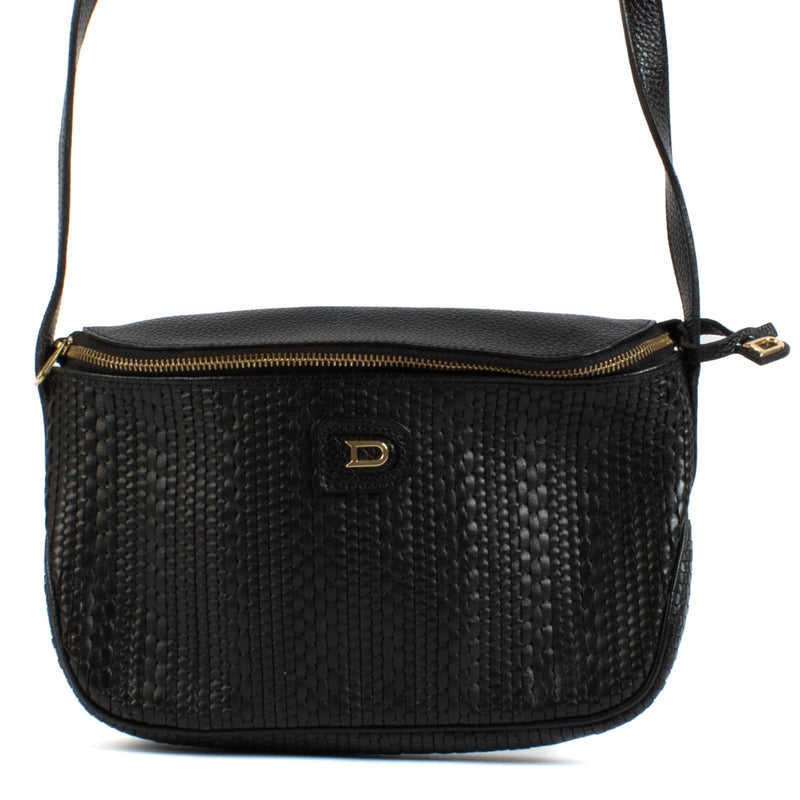 Delvaux Black Toile de Cuir Macao Crossbody Bag