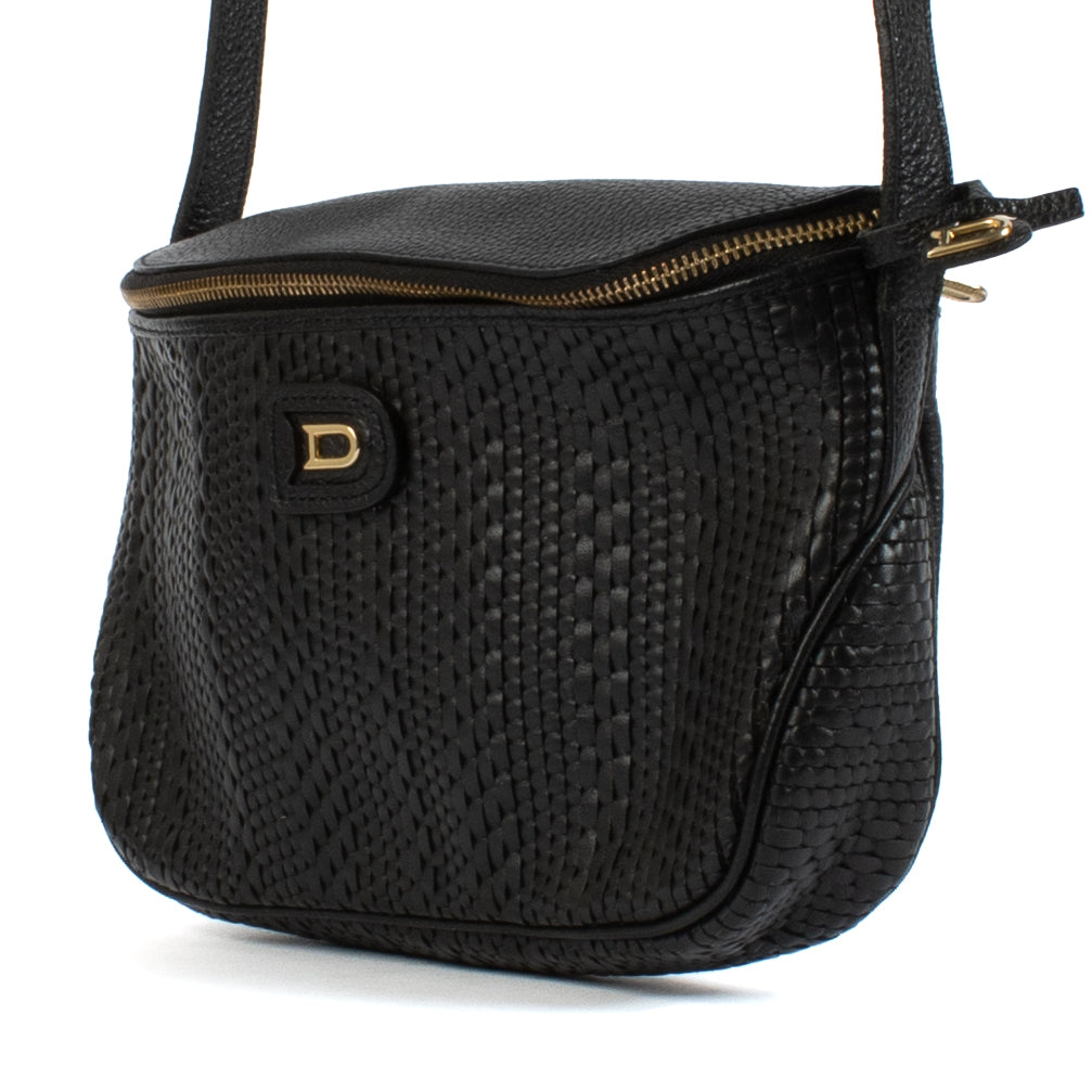 Delvaux Black Toile de Cuir Macao Crossbody Bag