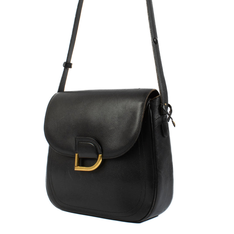 Delvaux Black Leather Vintage Bag