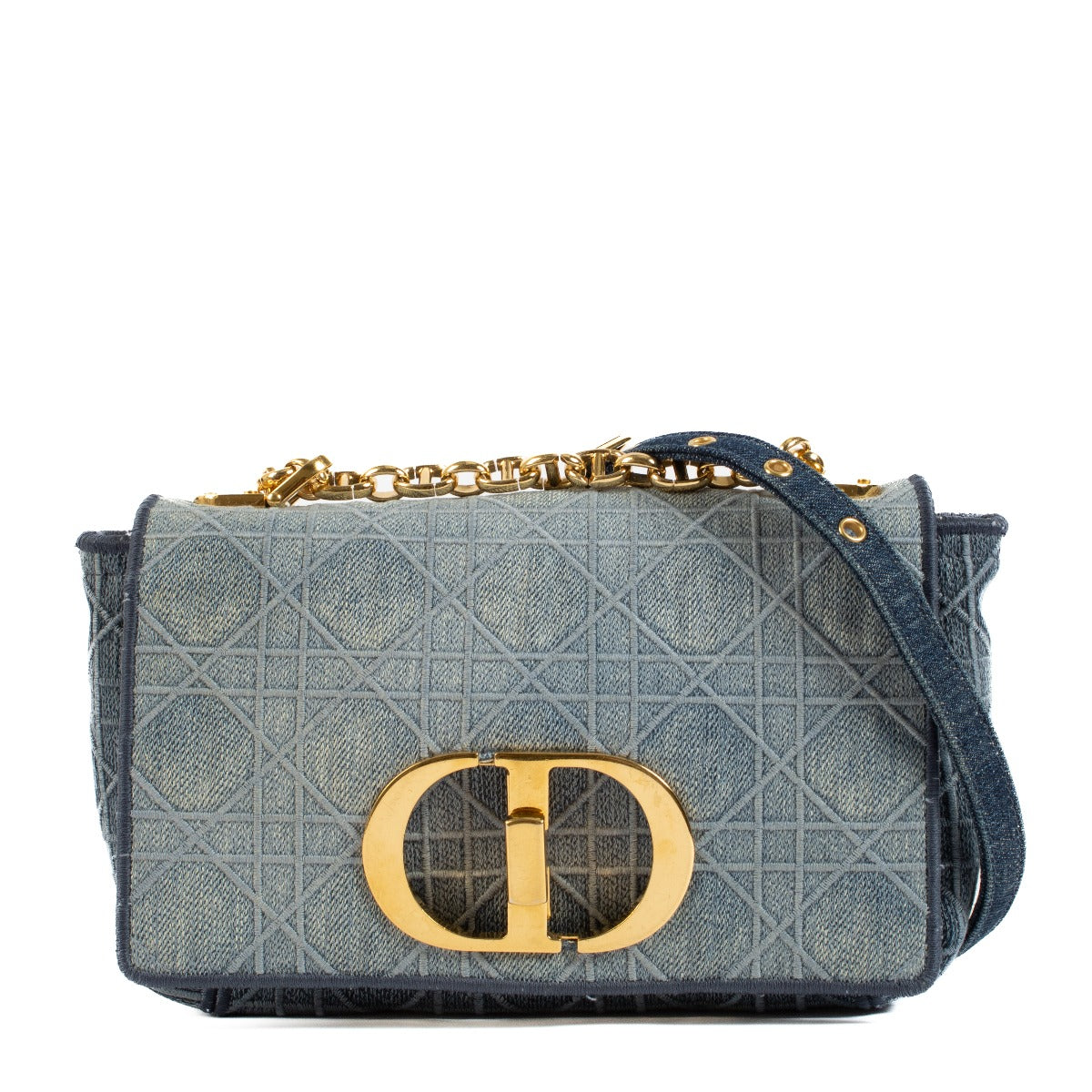 Shop safe online at Labellov in Antwerp, Brussels and Knokke this 100% authentic second hand Christian Dior Denim Small Caro Crossbody Bag