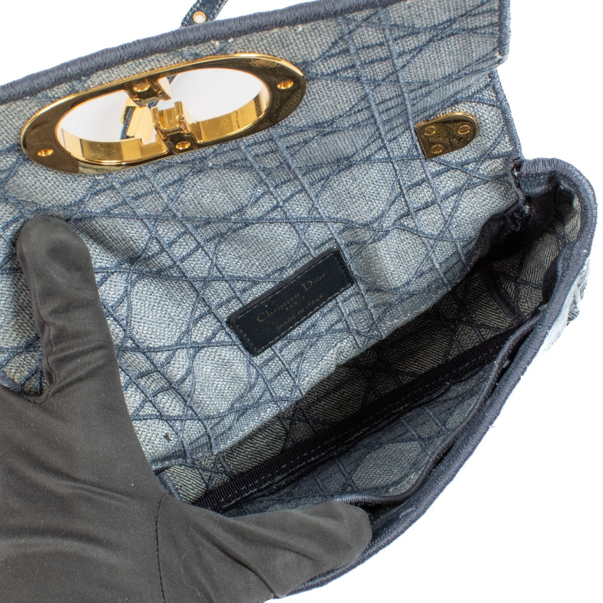 Shop safe online at Labellov in Antwerp, Brussels and Knokke this 100% authentic second hand Christian Dior Denim Small Caro Crossbody Bag